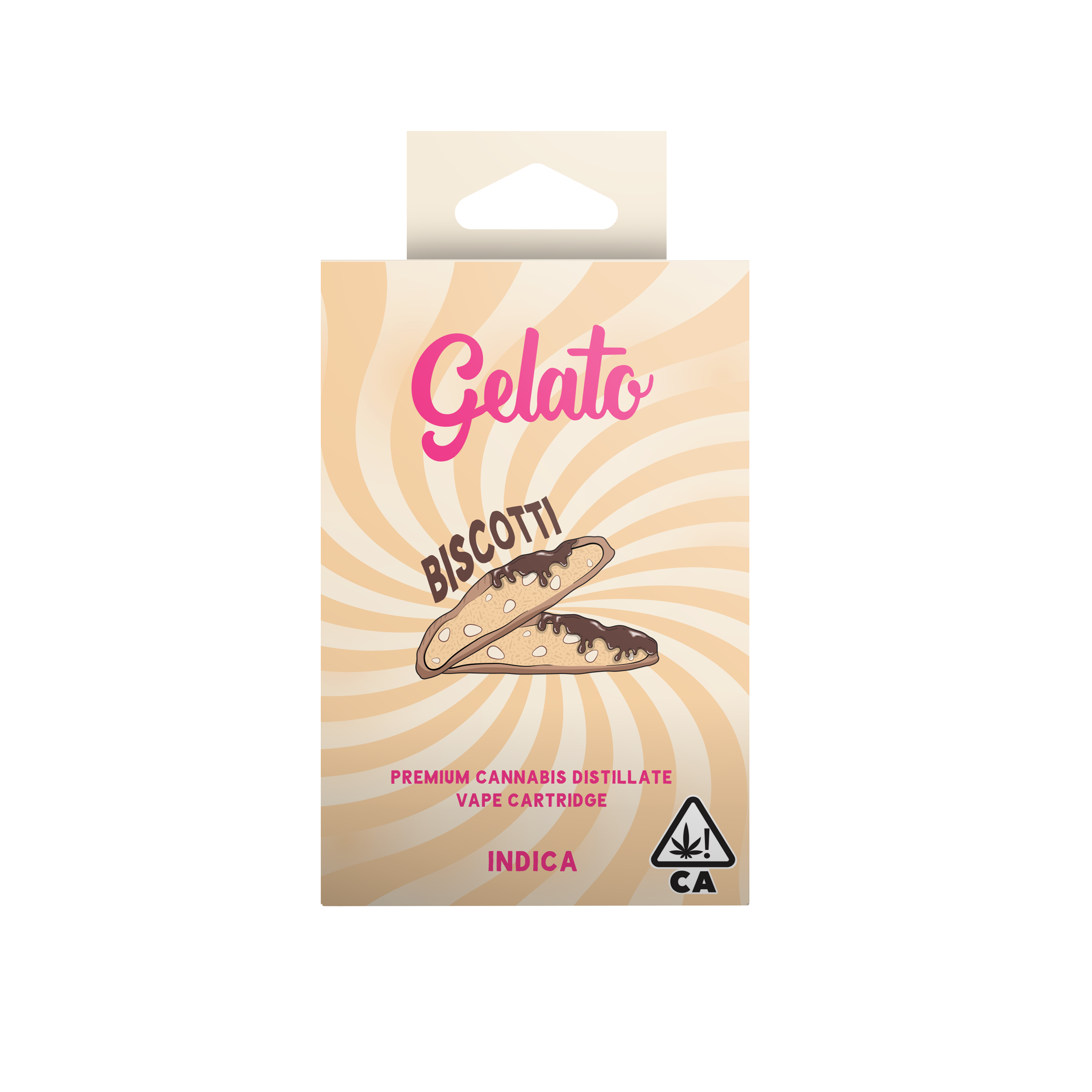 A photograph of Gelato Flavors Cartridge 1g Indica Biscotti