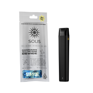 A photograph of Solis All-In-One Vape 1g Hybrid Blue Splash