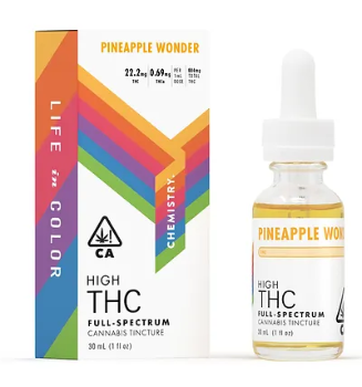 A photograph of Chemistry Tincture THC 1oz Pineapple Wonder