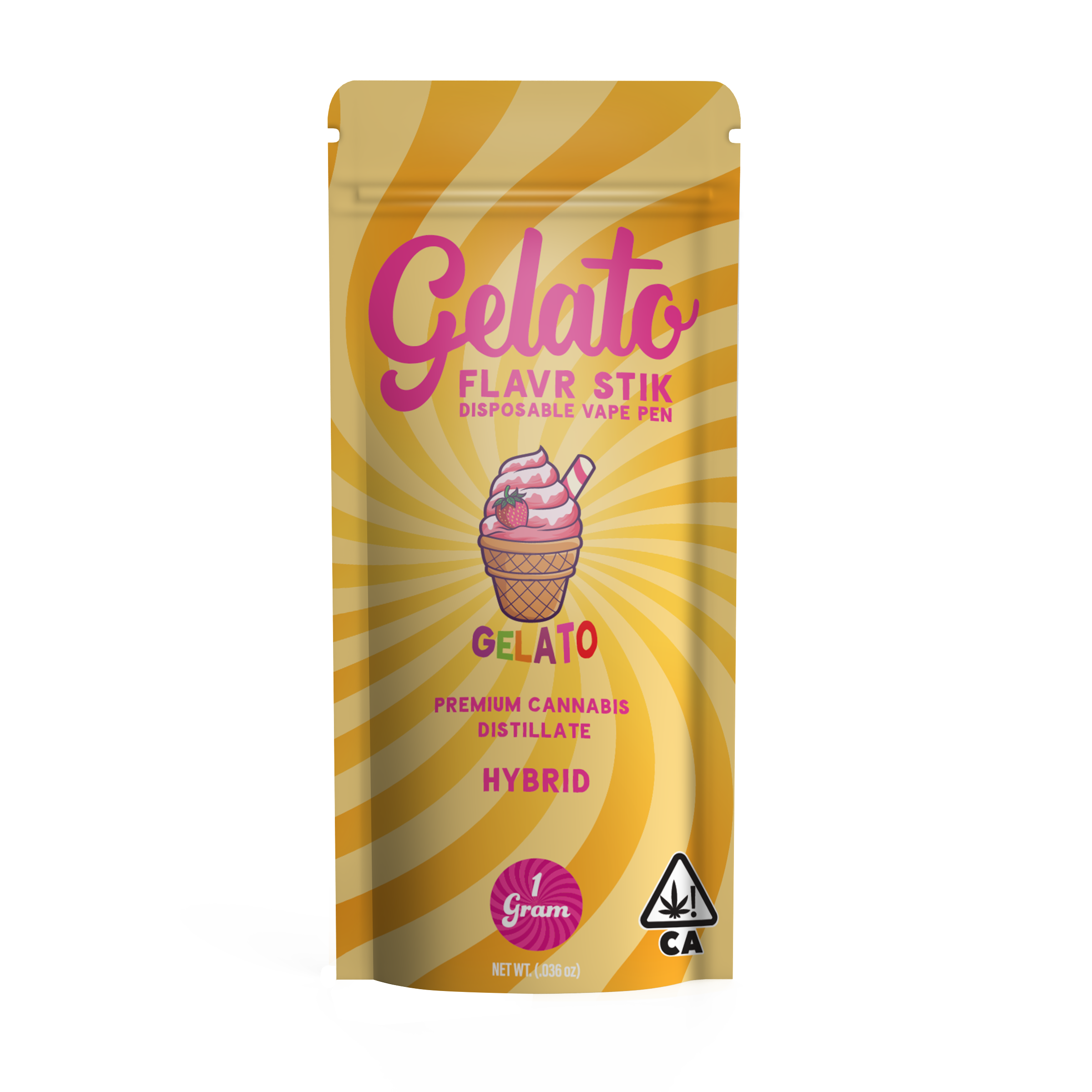 A photograph of Gelato Flavors All-In-One 1g Hybrid Gelato