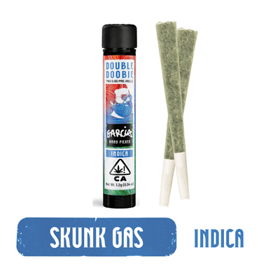 Garcia Hand Picked Preroll Double Doobie .6g Indica Skunk Gas GF 2pk 1.2g