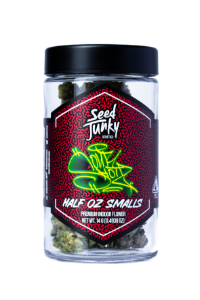 A photograph of Seed Junky Smalls Flower 14g Sativa Sour Shotz