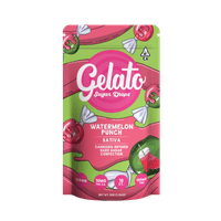 A photograph of Gelato Sugar Drops 100mg Sativa Watermelon Punch 10pc