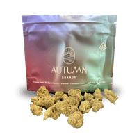 A photograph of Autumn Brands Flower 7g Pouch Indica Pink Cookies