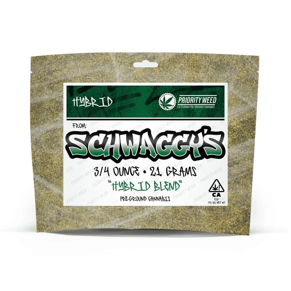 A photograph of Schwaggys Preground 21.0g Pouch Hybrid Blend