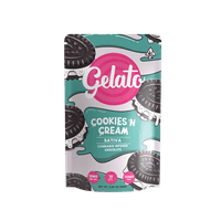 A photograph of Gelato Chocolate Bar 100mg Sativa Cookies N Cream 10pc