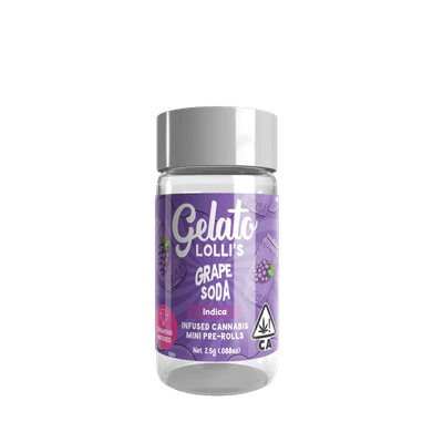 Gelato Lolli's 5pk Infused Mini Preroll .6g Indica Grape Soda