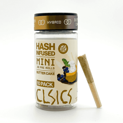 CLSICS Hash Preroll 10pk Hybrid Butter Cake