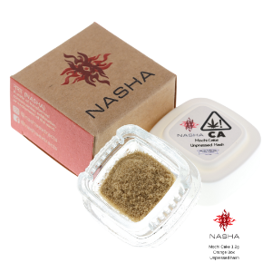 A photograph of Nasha Orange Unpressed 1.2g Mochi Cake