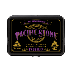 A photograph of Pacific Stone Preroll 0.5g Indica PR OG 14-Pack 7.0g