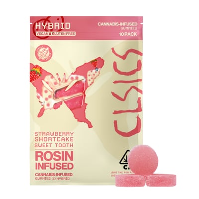 CLSICS Live Rosin Gummies Hybrid Strawberry Shortcake Sweet Tooth