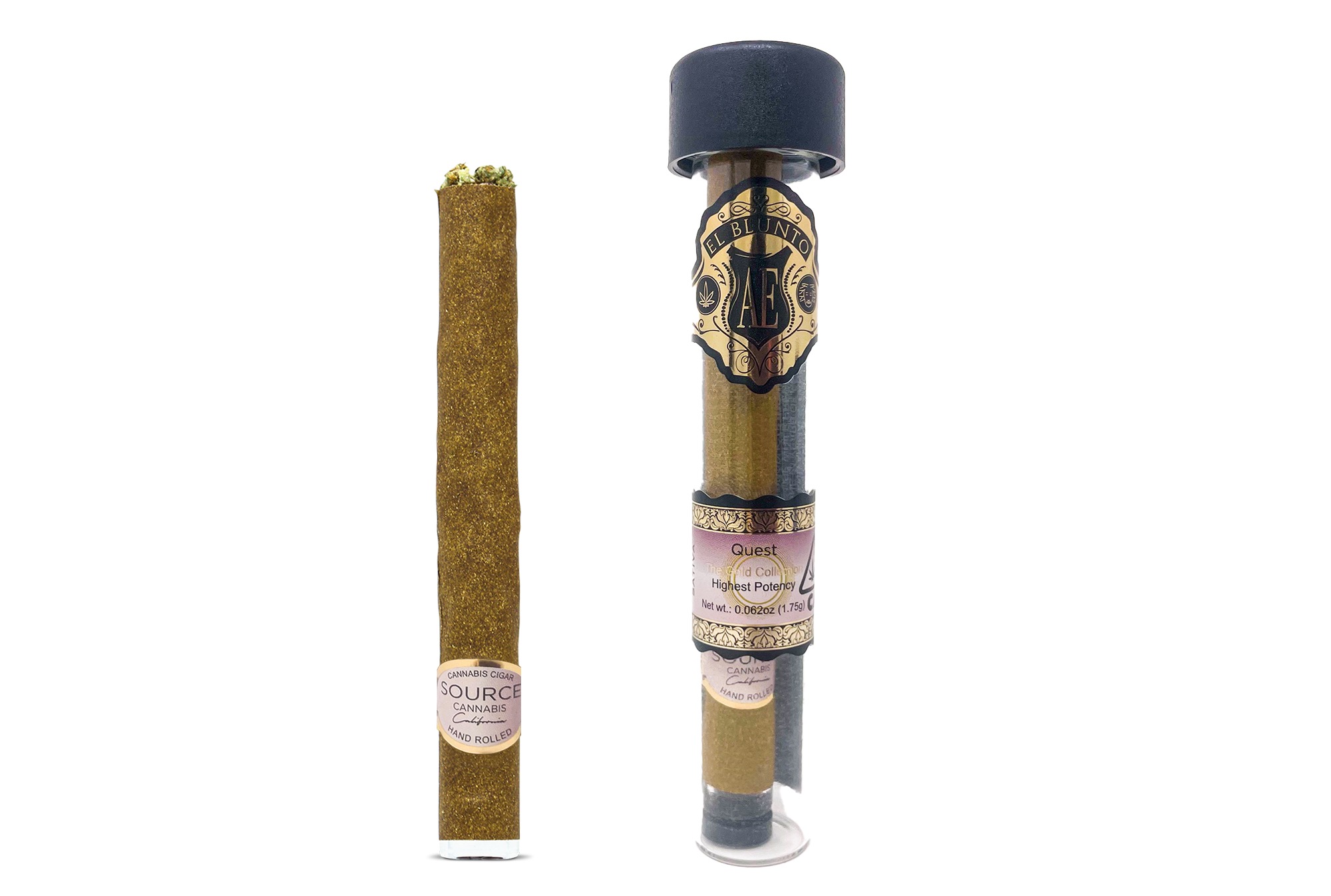 A photograph of El Blunto x Source Gold Blunt 1.75g Sativa Quest