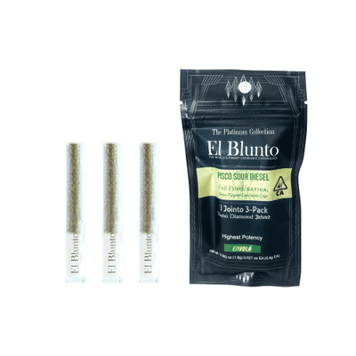 El Blunto Diamond Jointo x Envola .6g Sativa Pisco Sour Diesel 3pk 1.8g 16ct