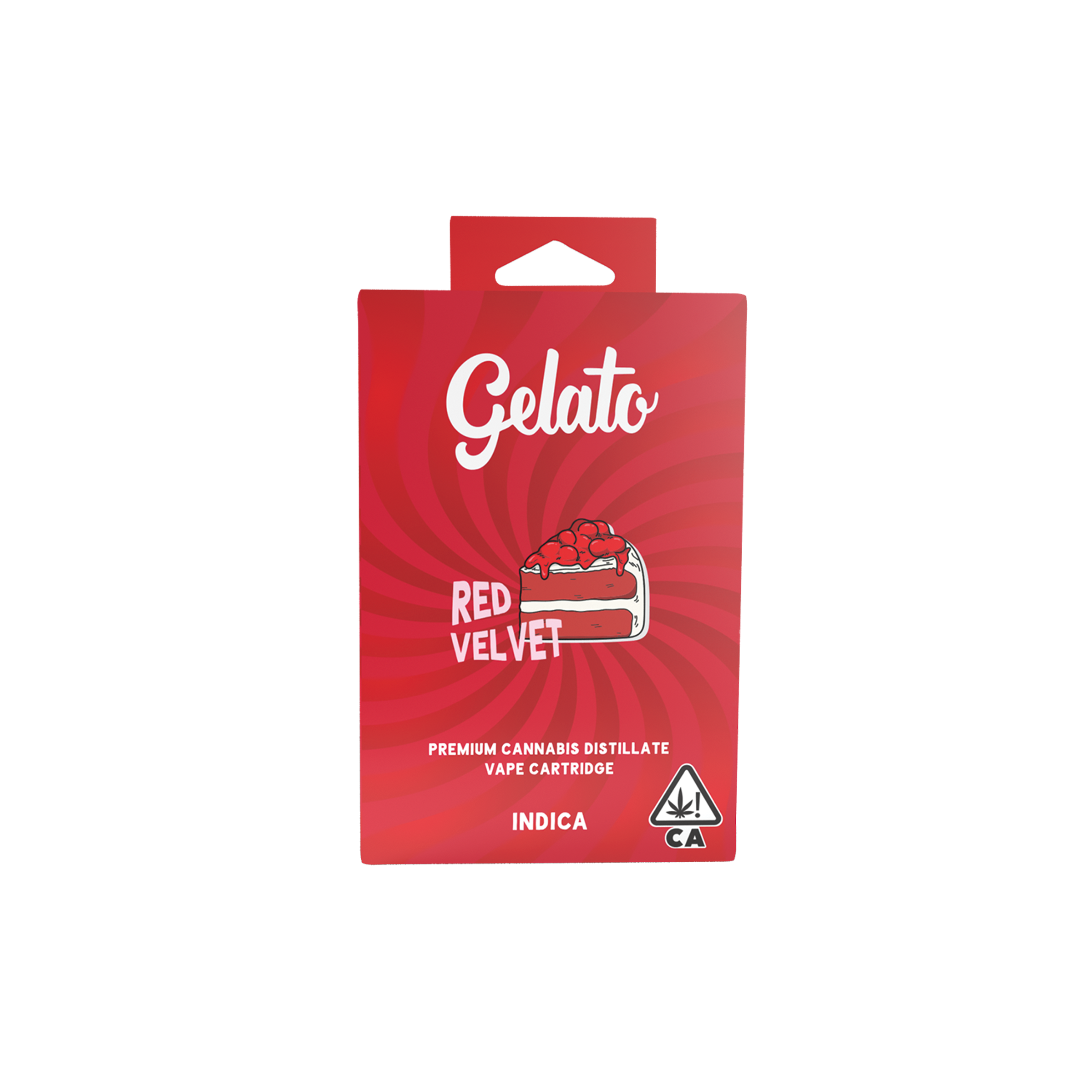 A photograph of Gelato Flavors Cartridge 1g Indica Red Velvet