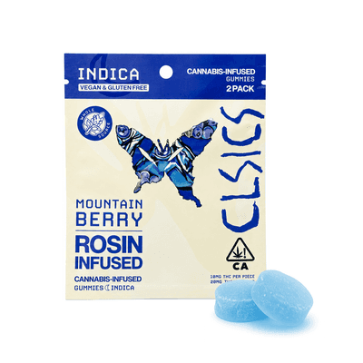 CLSICS Live Rosin Gummies Indica Mountain Berry 2-Piece