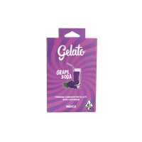 A photograph of Gelato Flavors Cartridge 1g Indica Grape Soda