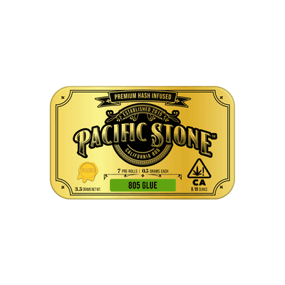 Pacific Stone Hash Infused Prerolls 0.5g Hybrid 805 Glue 7-Pack 3.5g