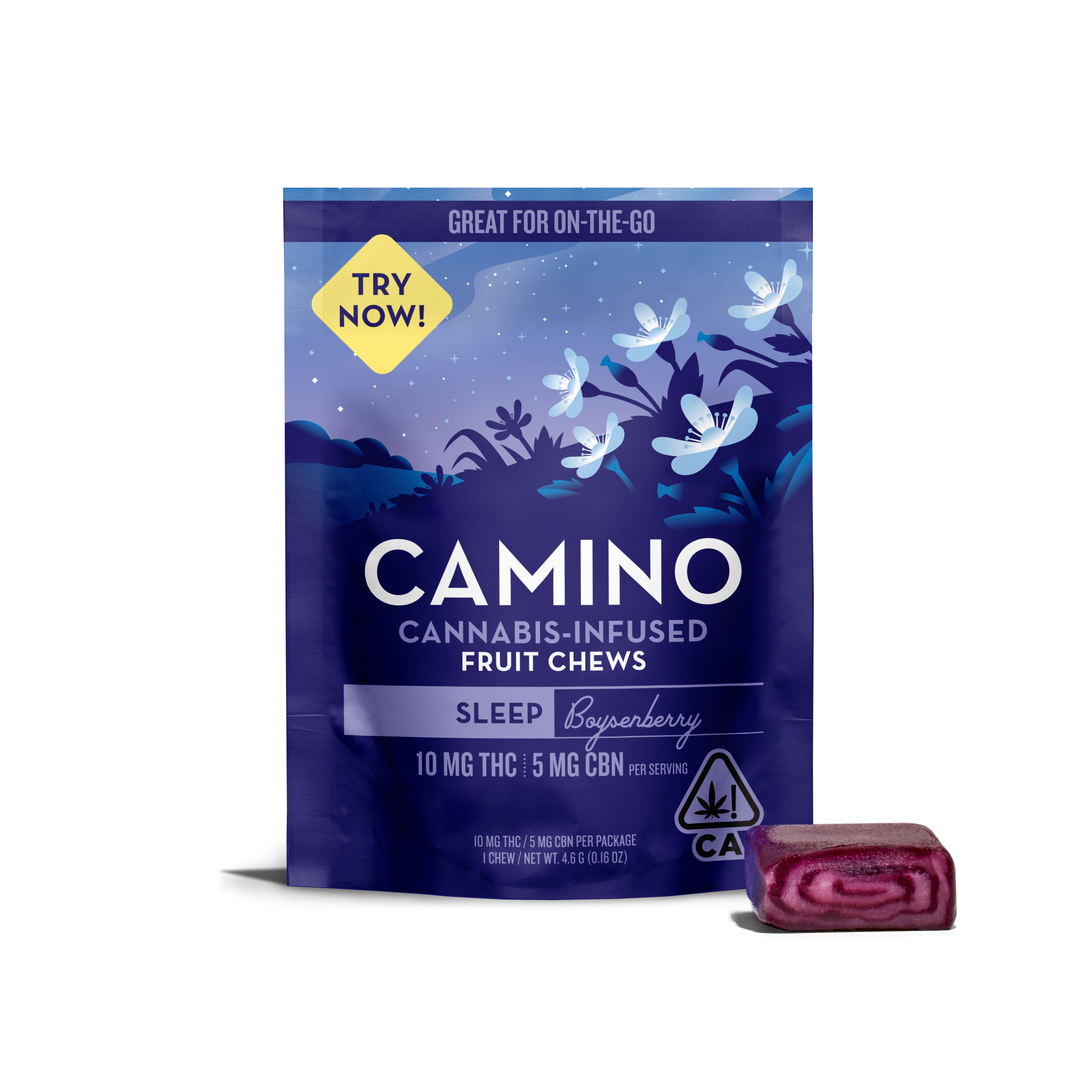 A photograph of Trial Packs Camino Chews Boysenberry CBN 10:5