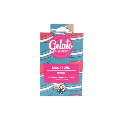 Gelato Live Resin Cartridge 1g Hybrid Macaron 10pk