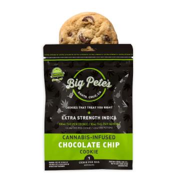 A photograph of Big Pete's Chocolate Chip ''Extra Strength'' Indica 100mg