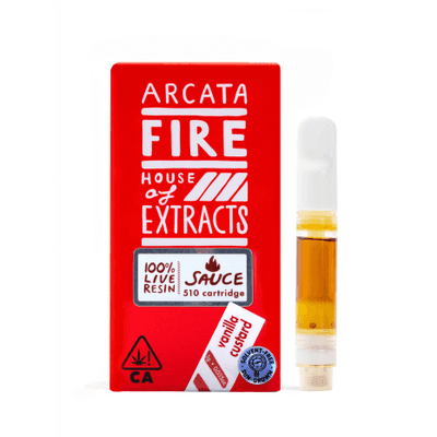 Arcata Fire 100% Live Resin Cartridge 1g Hybrid Vanilla Custard
