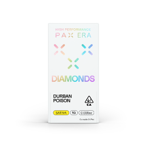 A photograph of PAX Diamonds Pod 1g Sativa Durban Poison