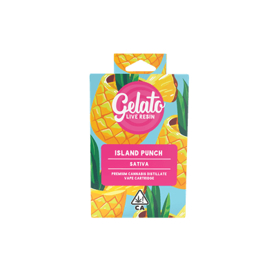 Gelato Live Resin Cartridge 1g Sativa Island Punch 10pk