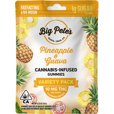 Big Pete's Gummies Rosin Fast-Acting Sativa Pineapple & Guava 20mg 2pk