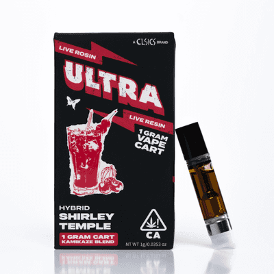 Ultra Live Rosin and Live Resin Cartridge 1g Hybrid Shirley Temple
