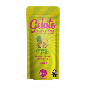 A photograph of Gelato Flavors All-In-One 1g Indica Pineapple Sorbet