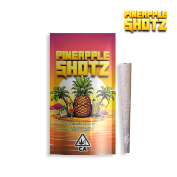 A photograph of Seed Junky Preroll 1g Joint Pineapple Shotz (S)- 24ct