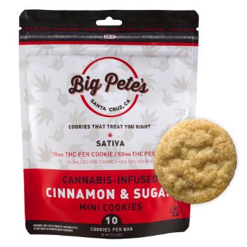 A photograph of Big Pete's Cinnamon & Sugar 10pk Sativa 100mg