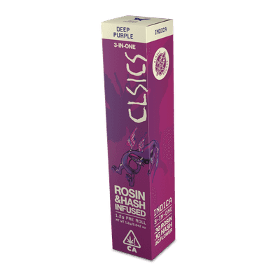 CLSICS Trifecta 1.2g Rosin Hash Preroll Indica Deep Purple