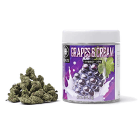 A photograph of Solis Flower 14g Hybrid Grapes & Cream