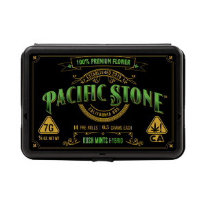 A photograph of Pacific Stone Preroll 0.5g Hybrid Kush Mints 14-Pack 7.0g