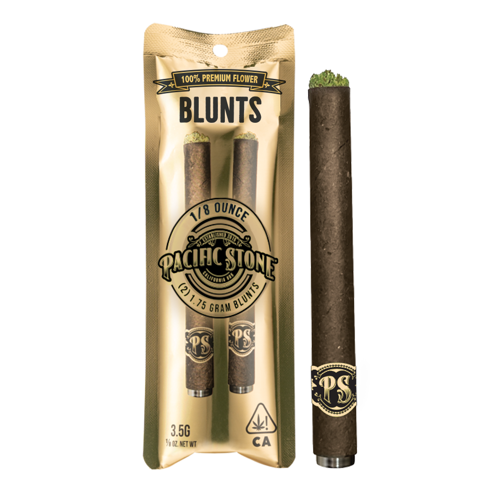 A photograph of Pacific Stone Blunt 1.75g Sativa Starberry Cough 2-Pack 3.5g