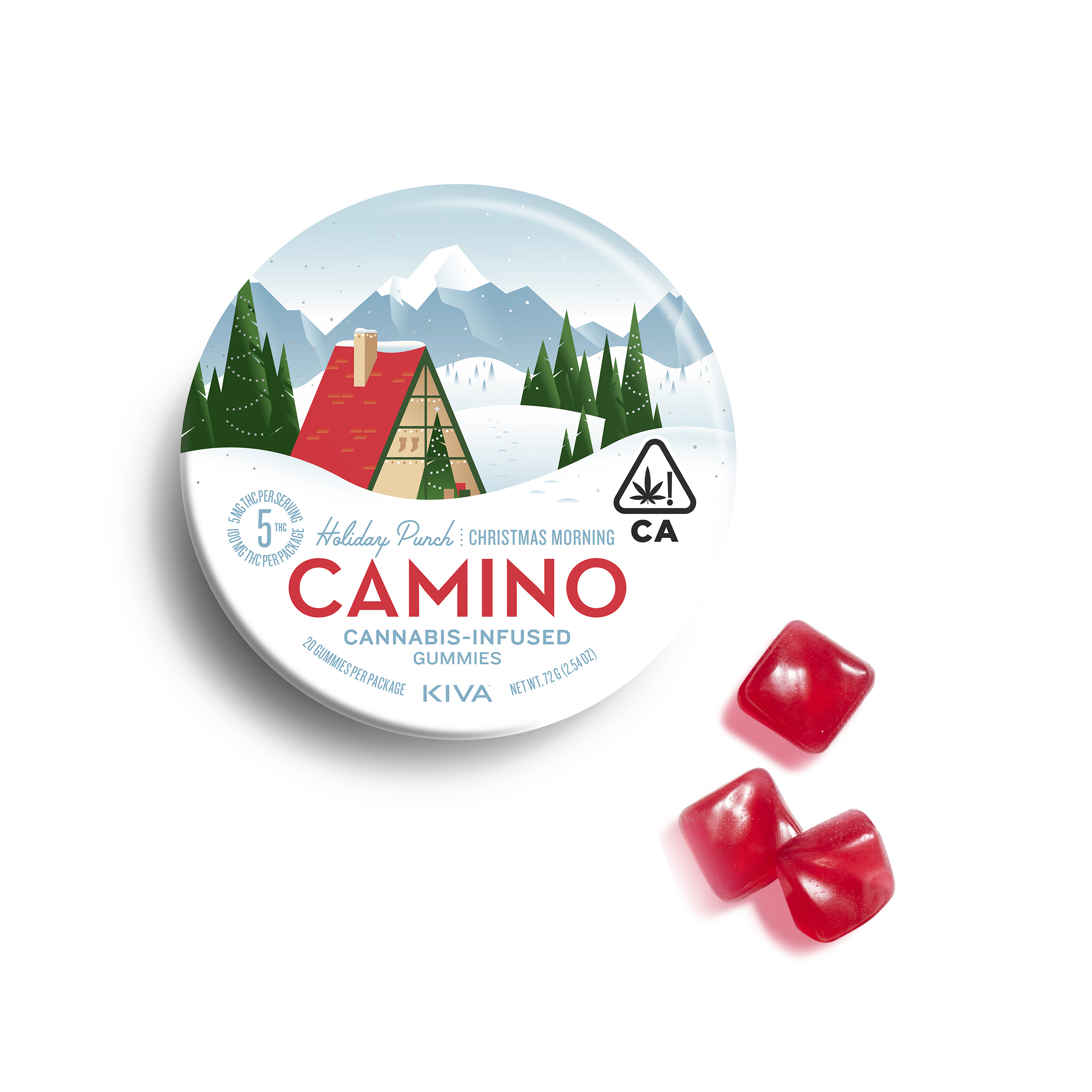 A photograph of Camino Gummies Holiday Punch