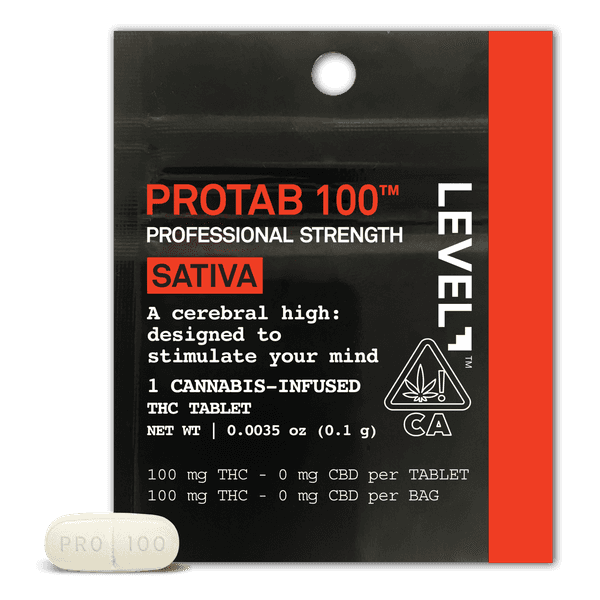 A photograph of Level Protab 100 Sativa 1-Piece