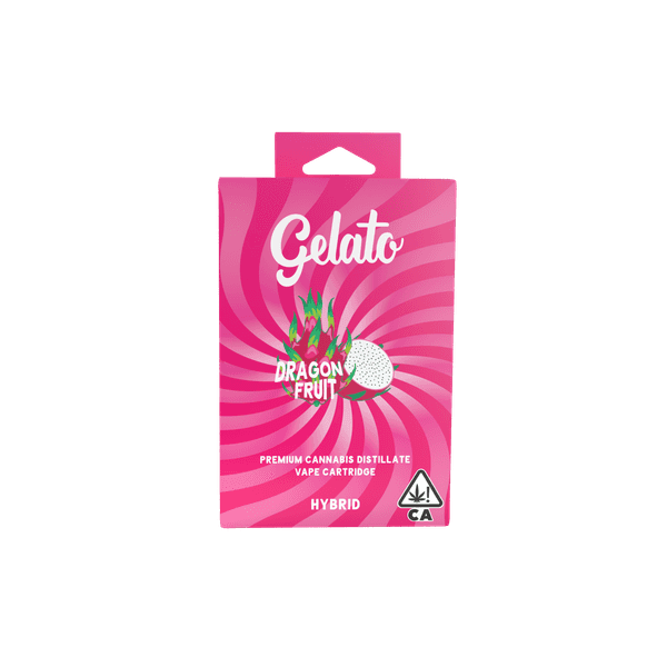 A photograph of Gelato Flavors Cartridge 1g Hybrid Dragon Fruit