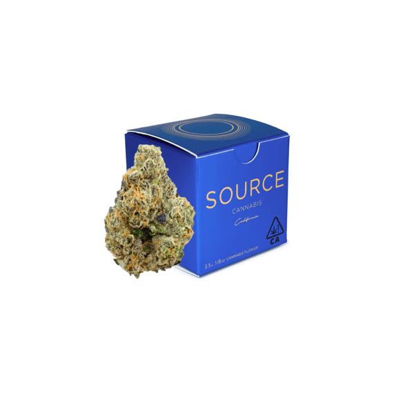 A photograph of Source Flower 3.5g Indica Push Ups