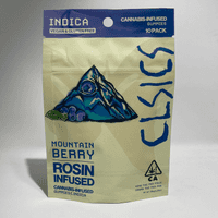 A photograph of CLSICS Live Rosin Gummies Indica Mountain Berry