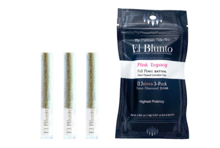 A photograph of El Blunto Diamond Jointo 0.6g Sativa Pink Legacy 3pk