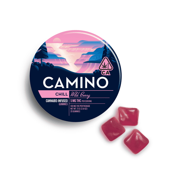 A photograph of Camino Gummies Wild Berry