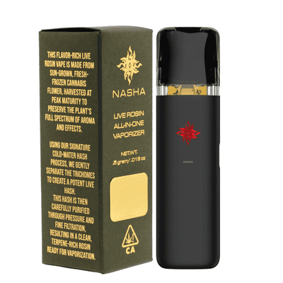 Nasha 0.5g All-In-One Live Rosin Vape Hybrid Moroccan Peaches