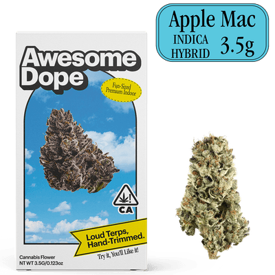 Awesome Dope Indoor Flower 3.5g Indica Hybrid Apple Mac