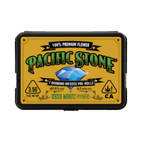 A photograph of Pacific Stone Diamond Infused Prerolls 0.5g Hybrid Kush Mints 7-Pack 3.5g