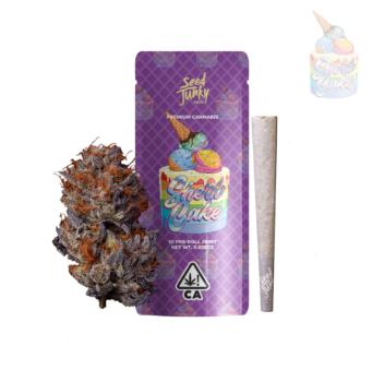 A photograph of Seed Junky Preroll 1g Joint Sherb Cake (H) - 24ct