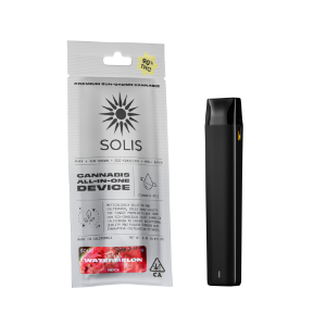 A photograph of Solis All-In-One Vape 1g Indica Watermelon