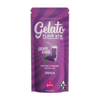 A photograph of Gelato Flavors All-In-One 1g Indica Grape Soda