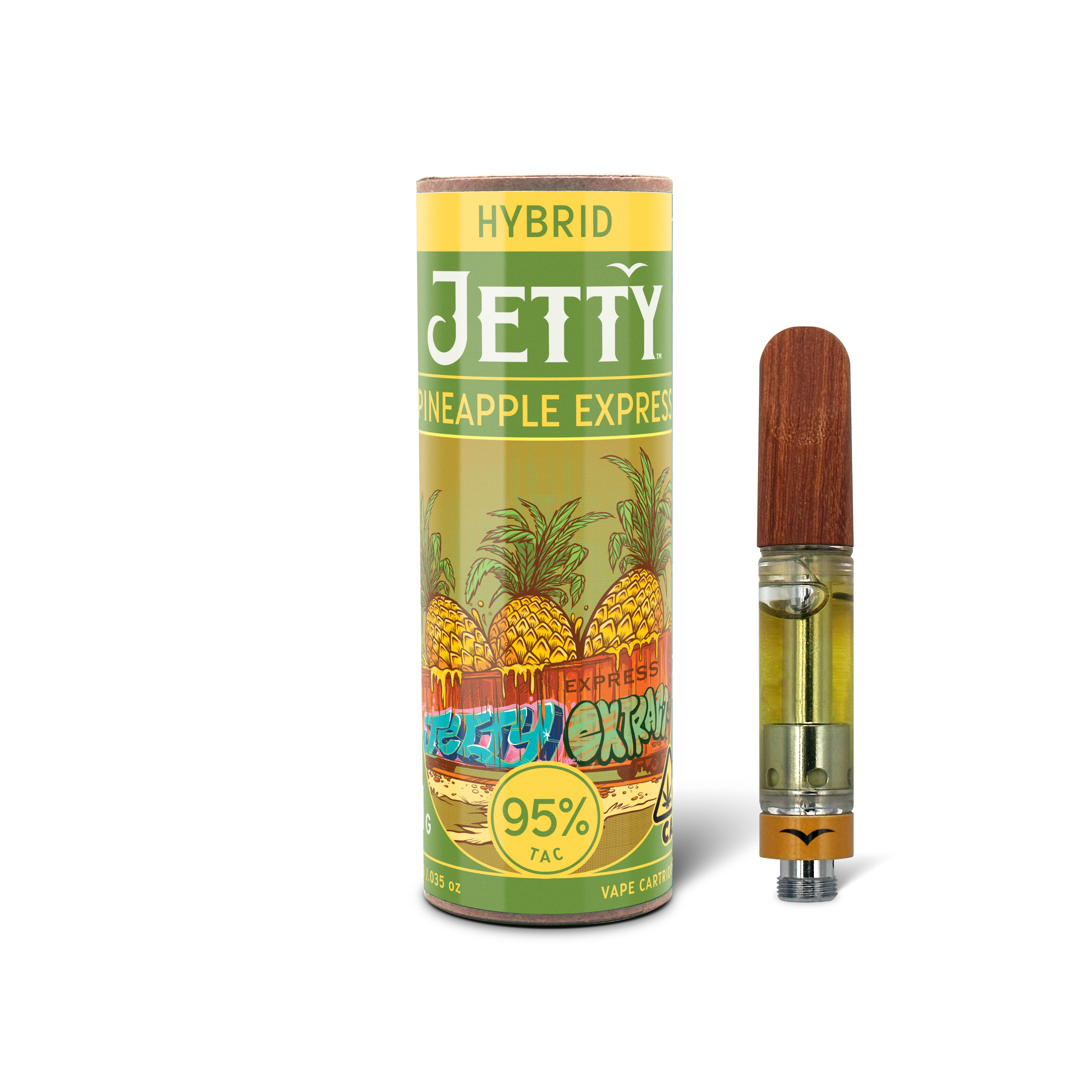 A photograph of Jetty Cartridge 1g Pineapple Express